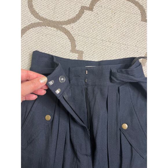 Ulla Johnson Alandra Pants Raven Black High Waisted Pockets Crepe,size 2,MSRP425 - Picture 8 of 16